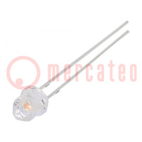 LED; 3mm; giallo/blu; 30°; Frontale: convesso; 2,1÷2,6/2,9÷3,4V