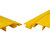 Kabelbrücke gelb, 2 Kanäle, Maße (LxBxH): 945x280x38 mm