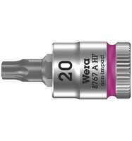 Wera 8767 A HF TORX Zyklop Bitnuss mit 1/4"-Antrieb, mit Haltefunktion, TX 20 x 28 mm