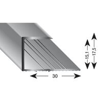 Produktbild zu Profilo coprigiunto ad U alluminio anodizzato argento 15/1000 mm