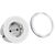 Produktbild zu Presa PIX 1x Schuko bianco + anello decorativo effetto inox e bianco