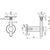 Skizze zu Handlaufträger mit Gelenk, mit Anschraubplatte, Wandabstand 80 mm, Edelstahl