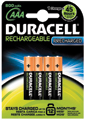 Duracell piles rechargeable Ultra, AAA, blister 4 pièces