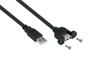 Alcasa UK20P-AEA-005S USB Kabel USB 2.0 0,5 m USB A Schwarz