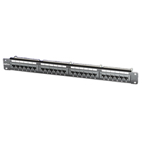 ROLINE Cat.5e 19" Patch Panel, 24 Ports, UTP black