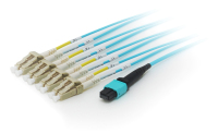 Equip 25556307 kabel optyczny 3 m MTP 4x LC OM4 Cyjan
