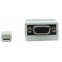 Techly IADAP-MDP-VGAF adapter kablowy 0,15 m Mini DisplayPort VGA (D-Sub) Biały