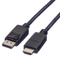 ROLINE 11.04.5780 adaptador de cable de vídeo 1 m DisplayPort Negro