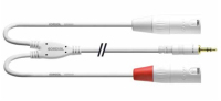 Cordial CFY 1.8 WMM-SNOW cable de audio 1,8 m 3,5mm 2 x XLR (3-pin) Rojo, Blanco