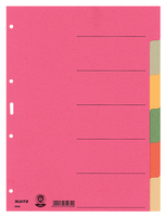 Leitz 43580000 lengüeta de índice Separador en blanco con pestaña Cartón Multicolor