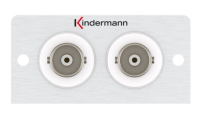 Kindermann 7444000538 wandcontactdoos 2 x BNC Aluminium