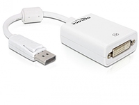 DeLOCK 61765 adaptador de cable de vídeo 0,125 m DisplayPort DVI-I Blanco