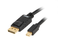 Akasa AK-CBDP22-20BK DisplayPort kábel 2 M Mini DisplayPort Fekete