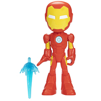 Marvel Spidey e I Suoi Fantastici Amici, mega Iron Man, action figure da 22,5 cm, giocattolo prescolare, per bambini dai 3 anni in su