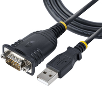 StarTech.com 1P3FP-USB-SERIAL csatlakozó átlakító DB-9 USB A típus Fekete