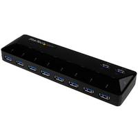 StarTech.com 10 Port USB 3.0 Hub mit Lade- und Sync Port - 5Gbps - 2 x 1,5A Ports