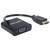 Manhattan HDMI auf VGA Konverter, HDMI-Stecker auf VGA-Buchse, optionaler USB Micro-B-Stromport, schwarz, Blister-Verpackung