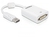 DeLOCK 61765 adaptador de cable de vídeo 0,125 m DisplayPort DVI-I Blanco