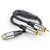 sonero S-ACA011 cable de audio 0,2 m RCA 2 x RCA Negro