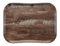 Versa Century Polyester Holzoptik Tablett 33 x 43 cm Eiche dunkel von Cambro
