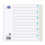 Oxford Tauenpapier-Register, 25er Pack, 12 Taben, 12-teilig, blanko, 110 g/m², hellgrau