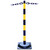 Plastic Chain Post with Hard Rubber Square Base - (175.16.601) Black and Yellow Chain Post
