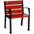 Silaos Wood and Steel Chair - RAL 9005 - Jet Black - Mahogany - With Armrests