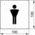 KE Türschild Symbol Herren PLAN 14967 für Herren-WC aluminium silber eloxiert