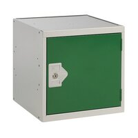 One Compartment Cube Locker D300mm Green Door MC00088