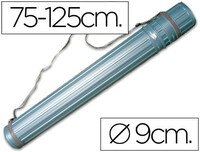 Portaplanos Plastico Liderpapel Diametro 9 cm Extensible Hasta 125 cm Gris