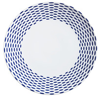 Teller flach Mixor mit Dekor; 31 cm (Ø); weiß/blau; rund; 4 Stk/Pck