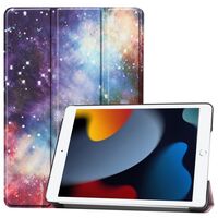 Cover for iPad 6/7/8 2019-2021 for iPad 7/8/9 (2019-2021) 10.2inch Tri-fold Caster Hard Shell Cover with Auto Wake Function - Galaxy Style Tablet-Hüllen