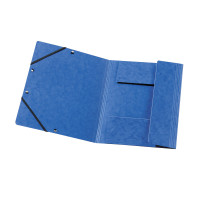 Einschlagmappe A4 Colorspan mit Gummizug blau, Colorspan-Karton, 355 g/qm