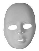 masque coque à  peindre visage blanc 2