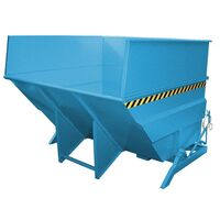 XXL tilting skip with positioning aid