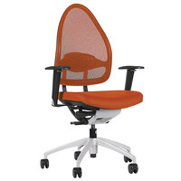 Efektowne obrotowe krzesło biurowe, z oparciem siatkowym