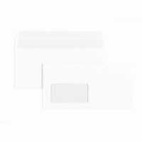 Briefumschläge DINlang 80g/qm haftklebend Fenster VE=1000 Stück weiß