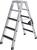 Alu-Stehleiter 2x5 Stufen clip-step Gesamthöhe 1,14 m Arbeitshöhe bis 2,65 m