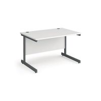 Essential office rectangular desk with cantilever leg