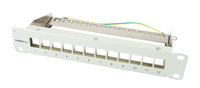 Patch Panel 12xTP,CAT8.1, incl.Keystone Slim-line, 10", Lichtgrau, Synergy 21,