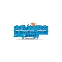WAGO 2002-1874 4 Conductor Test Point Disconnect Terminal Block Blue