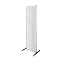 Panneaux rainurés mobile FlexiSlot "Construct-Slim | blanc pur sim. RAL 9010 anodisé argent / noir noir sim. RAL 9005