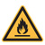 Warnzeichen "Warnung vor feuergefährlichen Stoffen" [W021], Folie (0,1 mm), 200 mm, ASR A1.3 / ISO 7010, selbstklebend