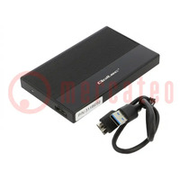 Hard discs housing: 2,5"; SATA III,USB 3.0; aluminium; PnP; black