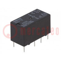 Relay: electromagnetic; DPDT; Ucoil: 48VDC; Icontacts max: 2A; PCB