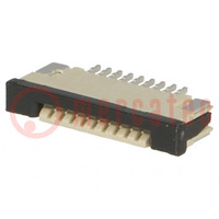 Connector: FFC/FPC; horizontal; PIN: 9; top contacts,ZIF; SMT; 0.5A