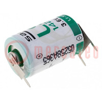 Battery: lithium; 3.6V; 1/2AA; 1200mAh; non-rechargeable