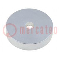 Magnete: fisso; neodimio; H: 7mm; 310N; Ø: 32mm; Mat.cust: acciaio
