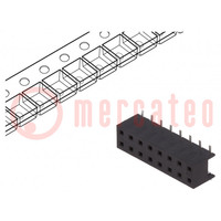 Connector: kabel-plaat; contact; vrouwelijk; PIN: 16; Minitek; SMT