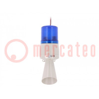 Signaller: lighting-sound; 24VDC; xenon arc lamp; blue; IP54